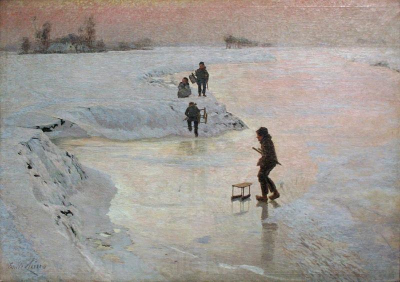 Emile Claus Skaters Norge oil painting art